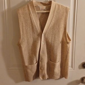 Men's Knit Lambswool Sweater Vest M